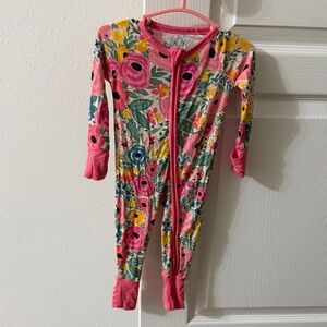 Little Sleepies Colorful Floral Kids Footie